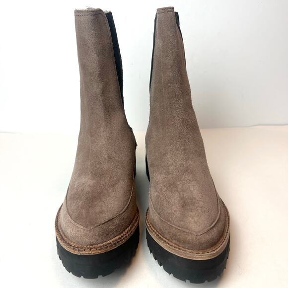 NEW Kaanas Women's Belgrade Chelsea Boots Suede Booties Brown Size 5 - Picture 4 of 10